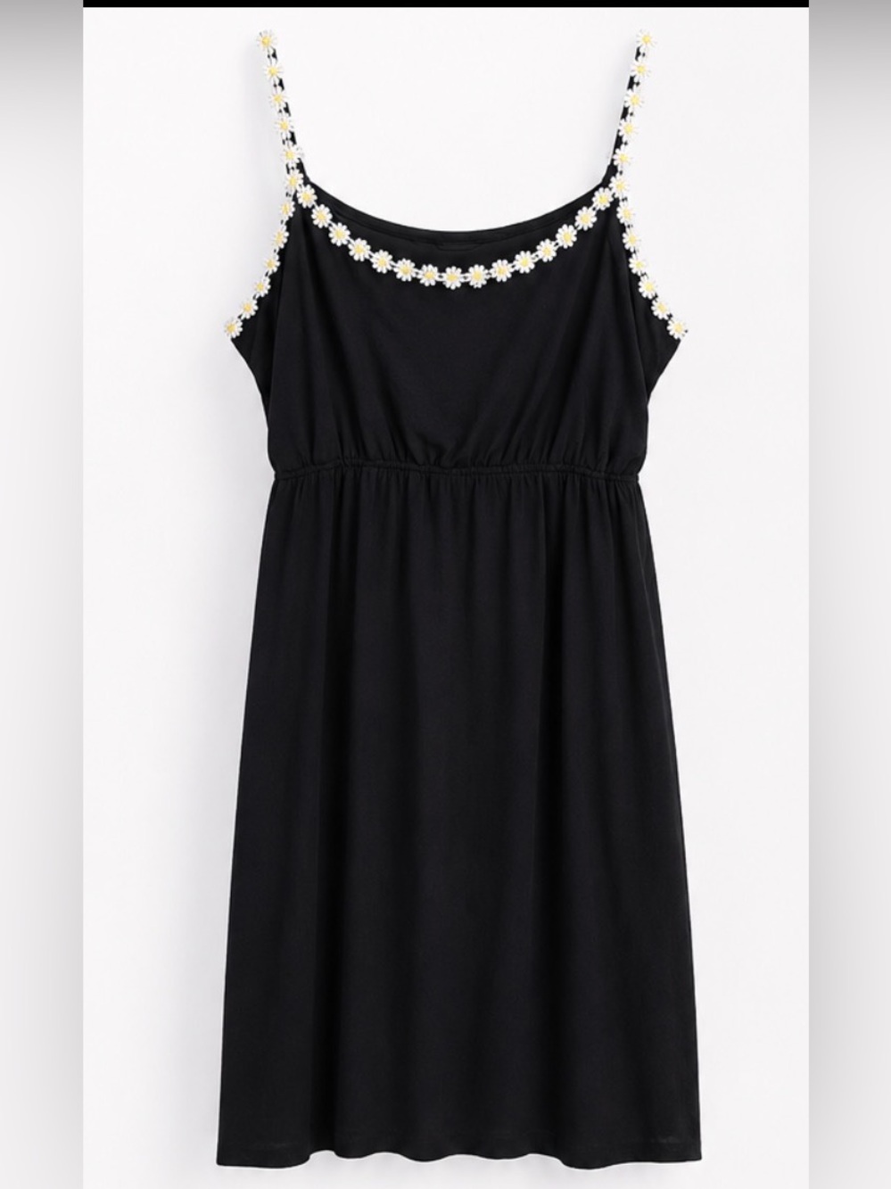 New Look Black Daisy Trim Dress 3X